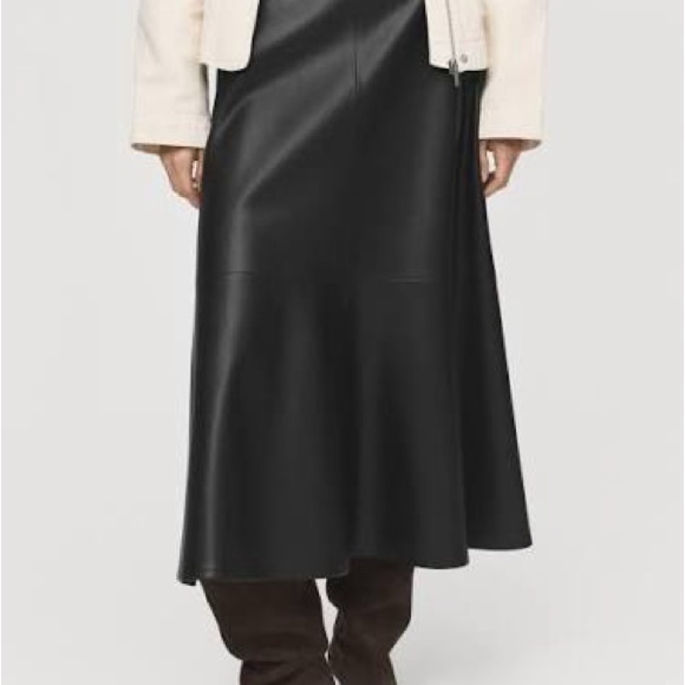 Mango Faux Leather Skirt